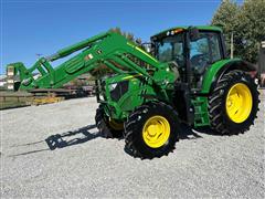 2019 John Deere 6120M MFWD Tractor W/Loader 