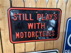 Motorcycle Metal Sign 