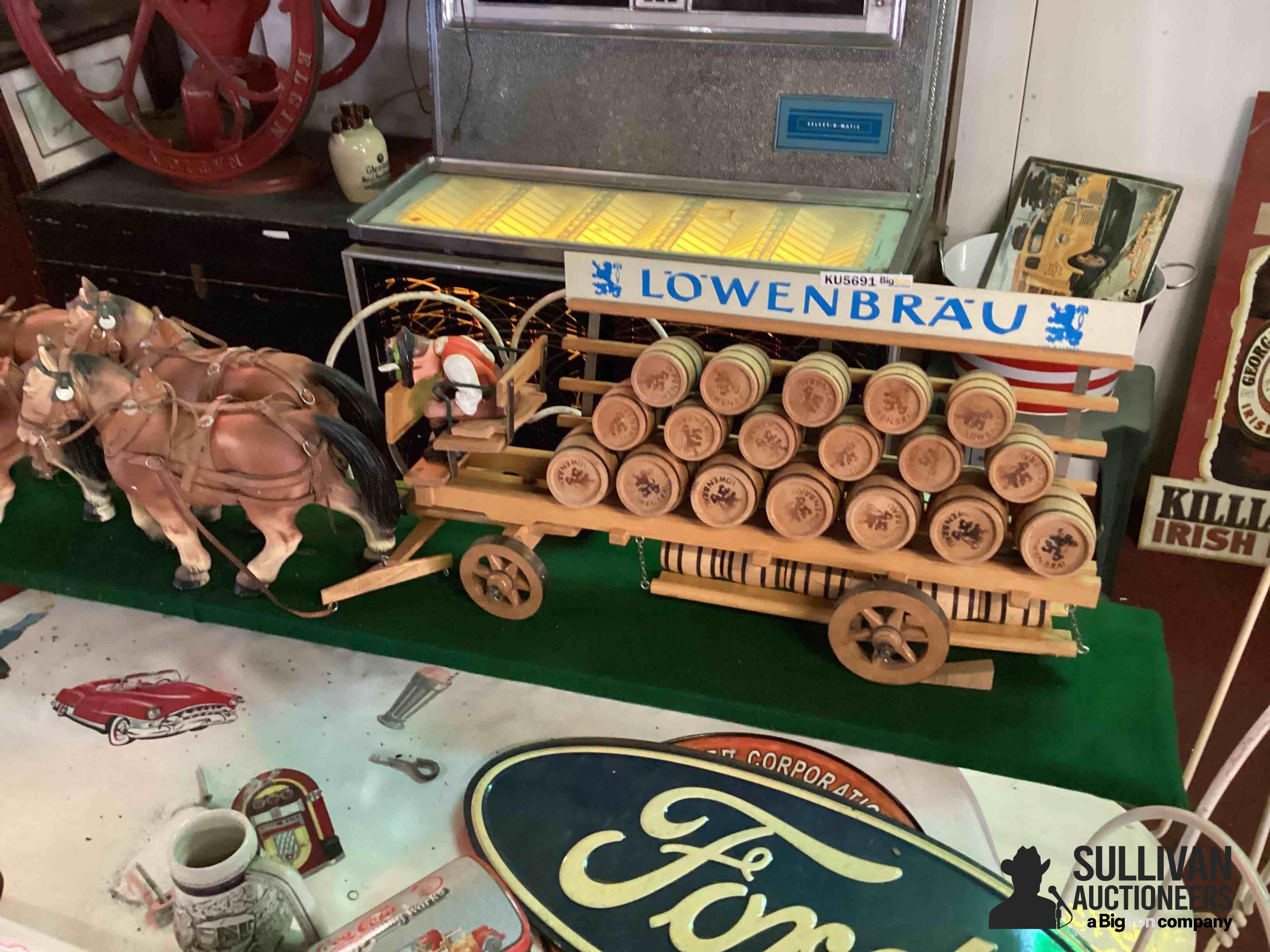 Lowenbrau Horse Carriage W/horses 