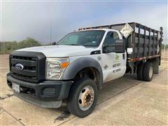 2012 Ford F550 XL Super Duty S/A Flatbed Truck 
