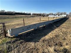 10' Concrete Feed Bunks W/Neck Rail 