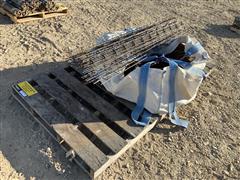 Slab Bolsters W/runner & Tote Of Rebar 