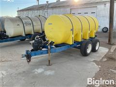 1,000-Gallon T/A Poly Tank Nurse Trailer W/Pump 