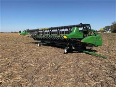 2011 John Deere 630F Flex Bean Head W/Crary Air System & Trailer 