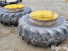 John Deere Clamp On Duals & 20.8-38 Tires 