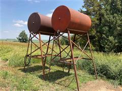 300-Gal Fuel Barrels On Stands 