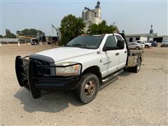 2006 Dodge RAM 3500 4x4 Crew Cab Dually Flatbed Pickup 