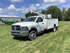 2011 RAM 5500 4x4 Service Truck W/Stellar Crane 