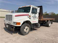 1999 International 4700 S/A Flatbed Dump Truck 