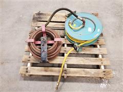 SpeedAire 2CUA9 Hose Reel W/Hose & Small Reel W/Hose 