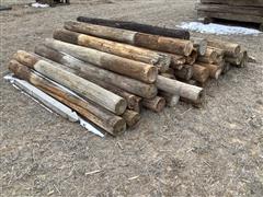 Assortment Of 8' Wood Posts 