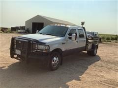 2004 Ford F350 Super Duty Lariat 4x4 Flatbed Dually Pickup 