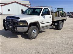 2002 Dodge RAM 3500 SLT Laramie 4x4 Dually Flatbed Pickup 