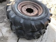 10.00-22 Pivot Tires Mounted On 9 Hole Rims 