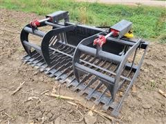 2021 Mid-State 66" Rock/Brush Grapple Skid Steer Attachment 