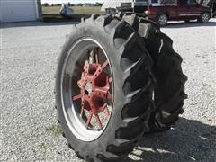 Goodyear / Firestone 12.4x38 Bar Tires On IH F-20 Wheels 