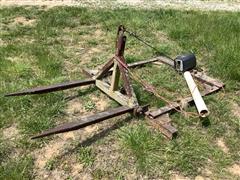 Shop Made Platform 3-PT Bale Fork W/Electric Winch 