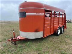 1991 Keifer Built T/A Bumper Pull Livestock Trailer 