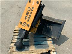 2023 AGROTK 680 Post Pounder Skid Steer Attachment 