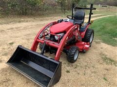 Mahindra Emax 25L 4WD Compact Utility Tractor W/Loader & Mower 