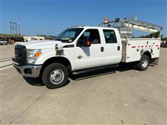 2015 Ford F350 XL Super Duty 4x4 Crew Cab Dually Utility Truck 