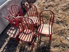 Antique Kids Wooden Chairs 