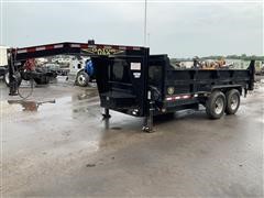 2018 Quality 14' T/A Gooseneck Hydraulic Dump Trailer 