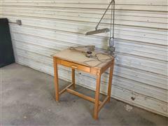 Drafting Table W/Elbow Drawing Machine 