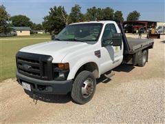 2008 Ford F350 XL Super Duty 4x4 Flatbed Pickup 