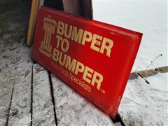 Bumper To Bumper Large Plastic Sign 