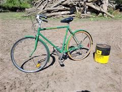 John Deere Bicycle & Oil Can 