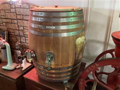 Bowey's Root Beer Syrup Barrel Dispenser With Original Claw Feet 