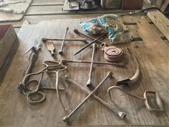 Antique Wrenches, Tire Chains, Hay Hooks 