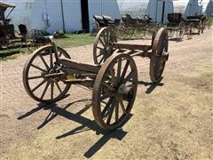 Wooden Wheeled Wagon Running Gear 