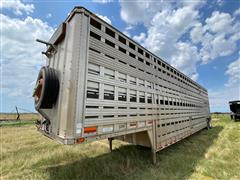 1981 Barrett 50’ Aluminum T/A Cattle Pot Livestock Trailer 