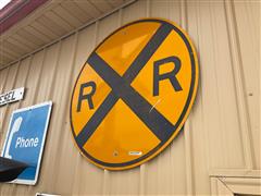 Railroad Crossing Metal Sign 