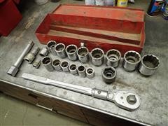 3/4" Socket Set W/Ratchet 