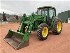 1996 John Deere 6400 MFWD Tractor W/Loader 