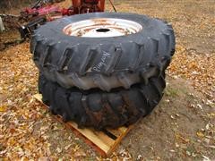 Firestone 16.9-30 Tractor Tires On 15" Rims 