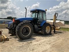 2004 New Holland TV145 4WD Tractor W/Boom Mower 