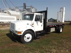 1999 International 4700 S/A Flatbed Dump Truck 