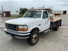 1996 Ford F450 Super Duty 2WD Flatbed Dump Truck 