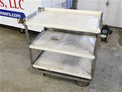 33" X 21" Stainless Steel Rolling Cart 