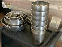 Round Stainless Steel Bowls 