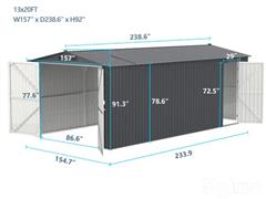 2024 Chery Industrial 13'x20' Metal Storage Shed 