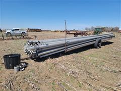 Shur Rane Aluminum Irrigation Pipe W/ Risers And Sprinklers 