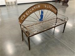 Creighton Blue Jays Metal Bench 