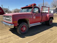 1986 Chevrolet Custom Deluxe 30 4x4 Dually Pickup W/Fire Rig 