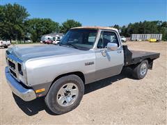 1991 Dodge Power Ram 250 2WD Flatbed Pickup W/Diesel 