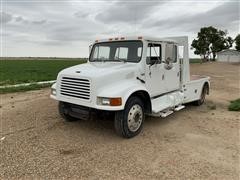 1986 International 1954 S-Series S/A Crew Cab Flatbed Truck W/5th Wheel Ball Hitch 